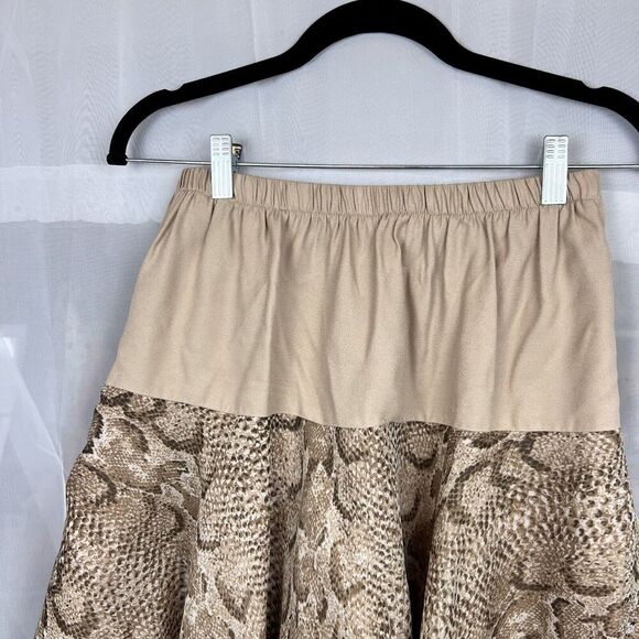 vintage snakeskin flared short skirt sz 10p western cowgirl desert snake layer - Picture 4 of 7